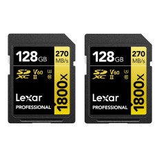 Lexar SDXC-Karte Professional 1800x Gold Series 128 GB 2er Pack