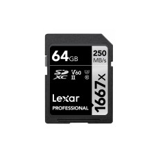 Lexar SDXC-Karte Professional 1667x SILVER Serie 64 GB