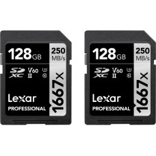 Lexar SDXC-Karte Professional 1667x SILVER Serie 2x 128 GB