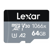 Lexar microSDXC-Karte Professional 1066x Silver 64 GB