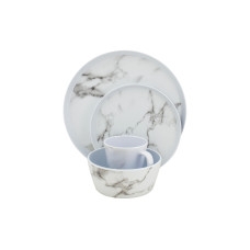 Eurotrail Outdoor-Geschirrset Marble Weiss