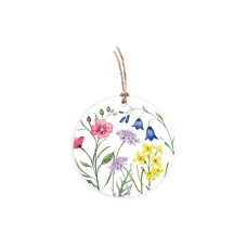 Grätz Geschenkanhänger Wildblumen Rund, Ø 7.8 cm