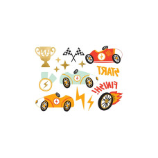 Partydeco Tattoo Set Auto 11 Motive