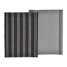 Södahl Geschirrtuch-Set Soft 2 Stück, Grau/Schwarz