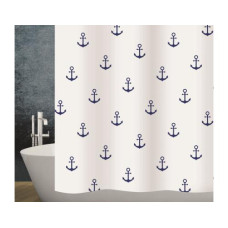 Diaqua Duschvorhang Anchor 180 x 200 cm, Weiss / Blau