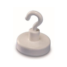 Magnetoplan Hakenmagnet Ø 2.5 cm Weiss, 1 Stück