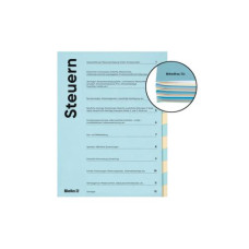 Biella Steuermappe A4 12-teilig, Blau; Beige