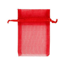 Creativ Company Organzabeutel Organza 7 x 10 cm 10 Stück, Rot