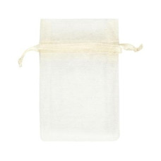 Creativ Company Organzabeutel Organza 7 x 10 cm Crème, 10 Stück