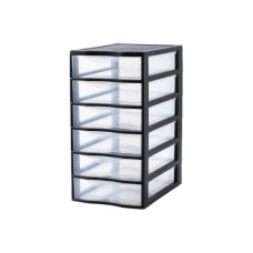 Sundis Schubladenbox Orgamix 6 kleine Schübe, Schwarz