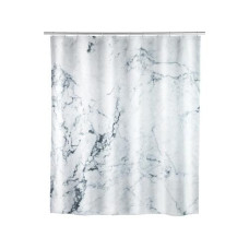 Wenko Duschvorhang Onyx 180 x 200 cm, Grau/Weiss