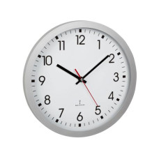 TFA Dostmann Funk-Wanduhr Analog, Ø 30 cm, Silber