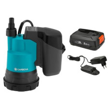 Gardena Akku Klarwasser Tauchpumpe 2000/2 18 V P4A, Set
