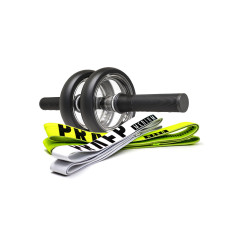 PRAEP Bauchtrainer Core Wheel + Woven Resistance Bands