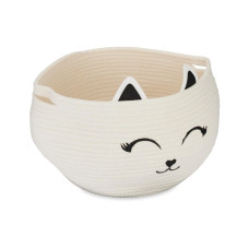 relaxdays Spielzeugkorb Filz Katze relaxdays Spielzeugkorb Filz Katze