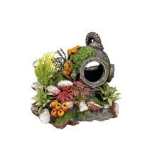 Nobby Aqua Ornaments Helm mit Pflanzen 13.5 x 11 x 12 cm