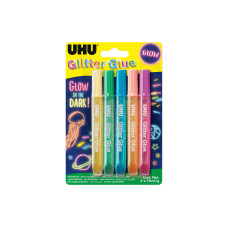 UHU Bastelkleber Glitter Glue Glow 5 x 10 ml UHU Bastelkleber Glitter Glue Glow 5 x 10 ml