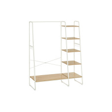 VASAGLE Garderobenständer 45 x 120 x 160 cm, Nature/Weiss