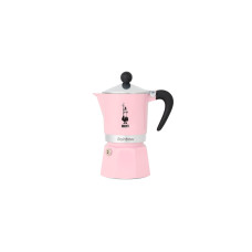 Bialetti Espressokocher Rainbow für 3 Tassen, Rosa