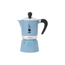 Bialetti Espressokocher Rainbow für 3 Tassen, Blau