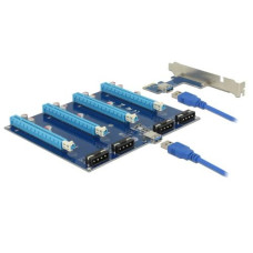 Delock PCI-E Riser Karte Crypto Mining 4x PCIe x1 auf 4x x16