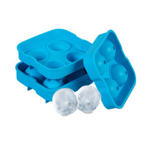relaxdays Eiswürfelform Kugel 2 Stück, Blau relaxdays Eiswürfelform Kugel 2 Stück, Blau
