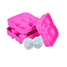 relaxdays Eiswürfelform Kugel 2 Stück, Pink relaxdays Eiswürfelform Kugel 2 Stück, Pink