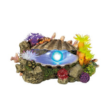 Nobby Aqua Ornaments Muschel mit Pflanzen LED