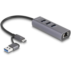 Delock Netzwerk-Adapter 5 Gbps USB Typ-A/USB Typ-C