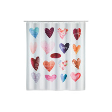 Wenko Duschvorhang Love 180 x 200 cm, Mehrfarbig