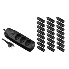 FURBER.power Steckdosenleiste mit Überlastschutz 3x T13, 25 Stück FURBER.power Steckdosenleiste mit Überlastschutz 3x T13, 25 Stück