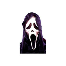 Amscan Maske Halloween Screammaske mit Tuch, Gummi