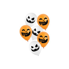 Folat Ballons Halloween BoOo 6 Stück