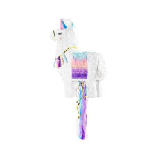 Partydeco Pinata Lama, 41 x 49.5 x 10 cm, Weiss, 1 Stück