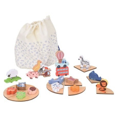 Spielba Holzspielwaren Sortierspiel Fühlen und Zuordnen