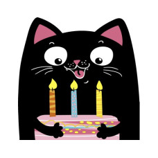 Paper + Design Papierservietten Party Cat 33 cm x 33 cm, 12 Stück Paper + Design Papierservietten Party Cat 33 cm x 33 cm, 12 Stück