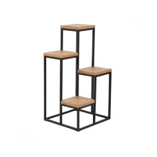 Woody Fashion Pflanzenständer Jason 39 cm, Schwarz/Nature