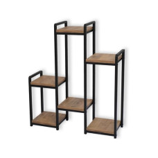 Woody Fashion Pflanzenständer Rosa 77 cm, Schwarz/Braun