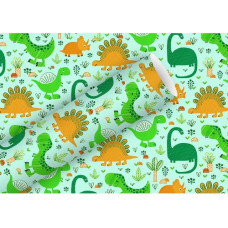 Braun + Company Geschenkpapier Funny Dinos 2 m x 70 cm