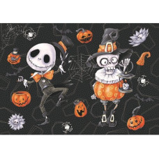 Braun + Company Einweggeschirr Happy Halloween Skelett 25 Stück