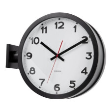 KARLSSON Wanduhr New Classic Double 38 cm, Schwarz/Weiss KARLSSON Wanduhr New Classic Double 38 cm, Schwarz/Weiss