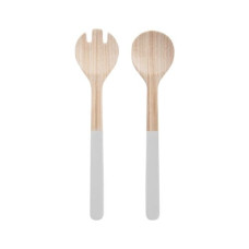 present time Salatbesteck Puro Nature/Weiss