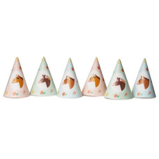 Partydeco Partyhüte Pferd 16 x 11 cm, 6 Stück Partydeco Partyhüte Pferd 16 x 11 cm, 6 Stück