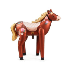 Partydeco Folienballon Pferd Braun