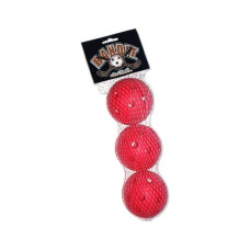 Eurostick Unihockeyball Floorball 3er-Pack Rot