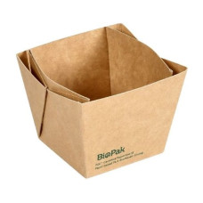 BioPak Behälter Viking Cube Mini 250 ml, Braun, 300 Stück