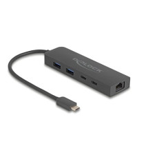 Delock USB-Hub USB A/USB C mit 2.5 Gigabit LAN