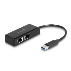 Delock Netzwerk-Adapter USB Typ-A / RJ-45 Anschlüsse x 2 Delock Netzwerk-Adapter USB Typ-A / RJ-45 Anschlüsse x 2