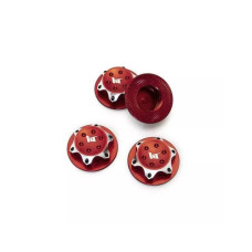 Hobbytech Radmuttern Aluminium 17 mm Rot, 4 Stück, 1:8