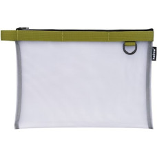Kolma Accessoires-Tasche Nylon Bag A4 Transparent / Olivgrün